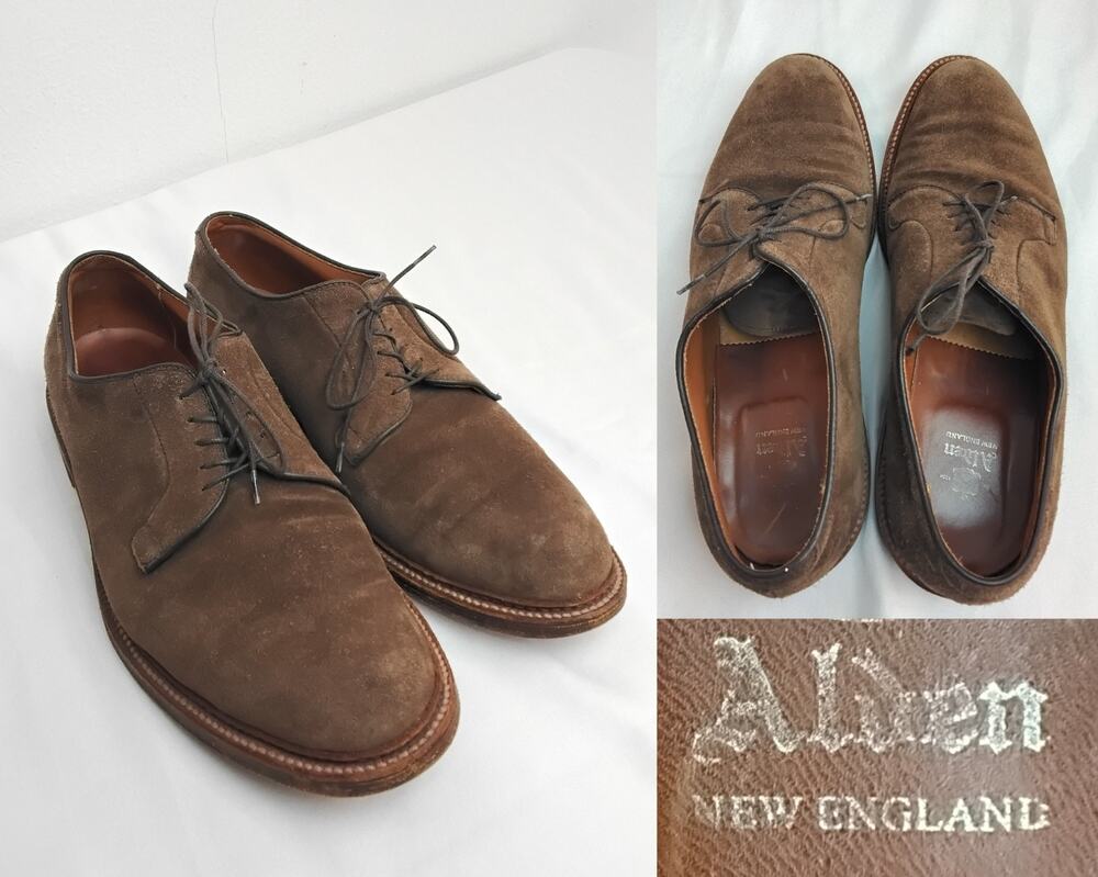 Alden New England Suede Dress Shoes Size 12 B/D Brown Leather #Z5780